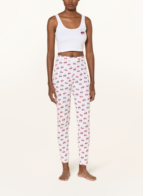 DIESEL Pyjama ABIGAIL WIT / LICHTGRIJS / ROOD