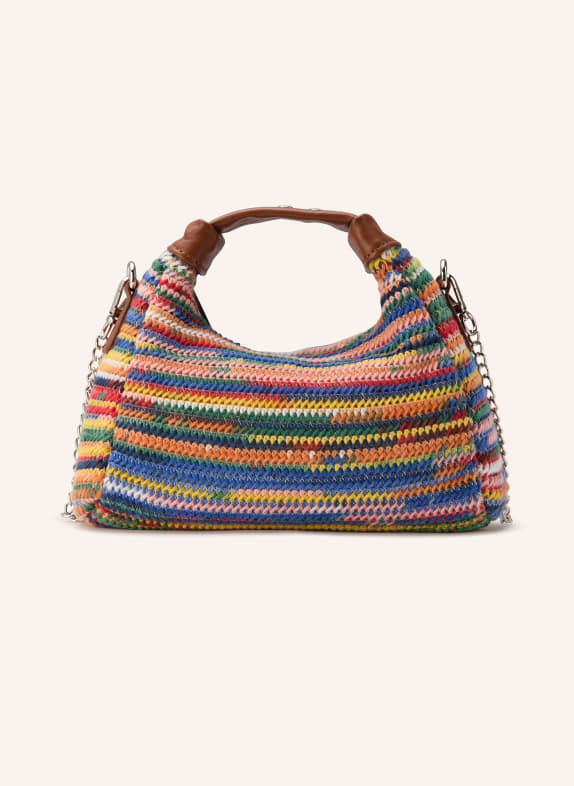 NÚNOO MINI DANDY SMALL shoulder bag with studs BROWN / RED / BLUE