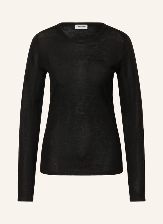 SOFT GOAT Pullover aus Seide mit Cashmere SCHWARZ