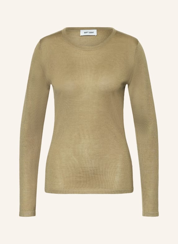 SOFT GOAT Silk sweater with cashmere GREEN