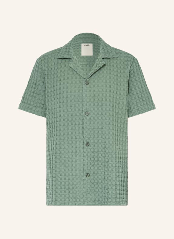 OAS Resorthemd WAFFLE CUBA Comfort Fit GRÜN
