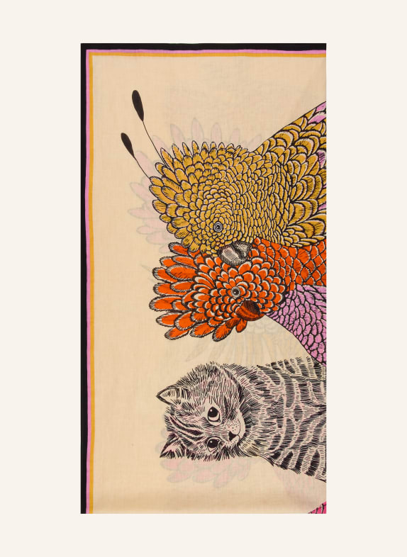 INOUI EDITIONS CARACAT cloth LIGHT YELLOW / PINK / BLACK