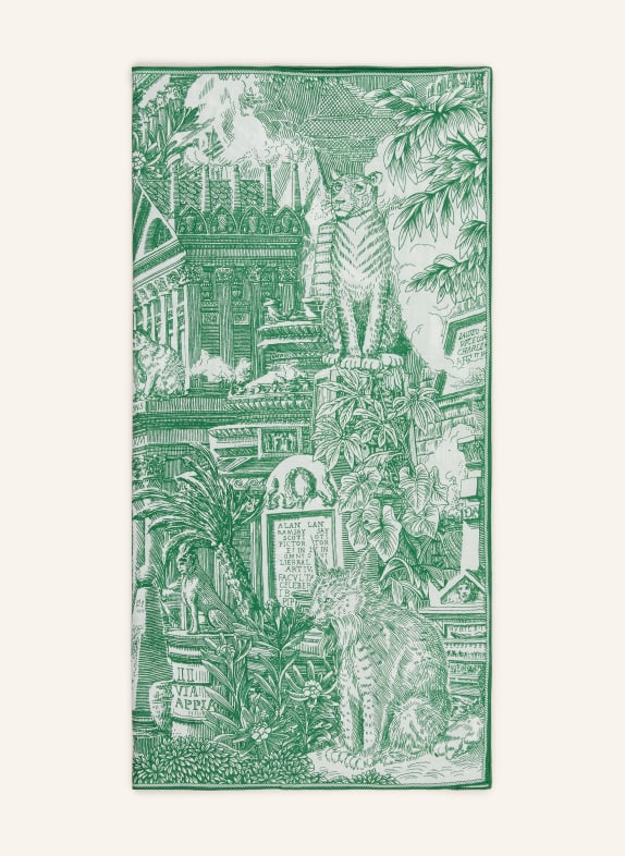 INOUI EDITIONS Cloth with silk GREEN / WHITE