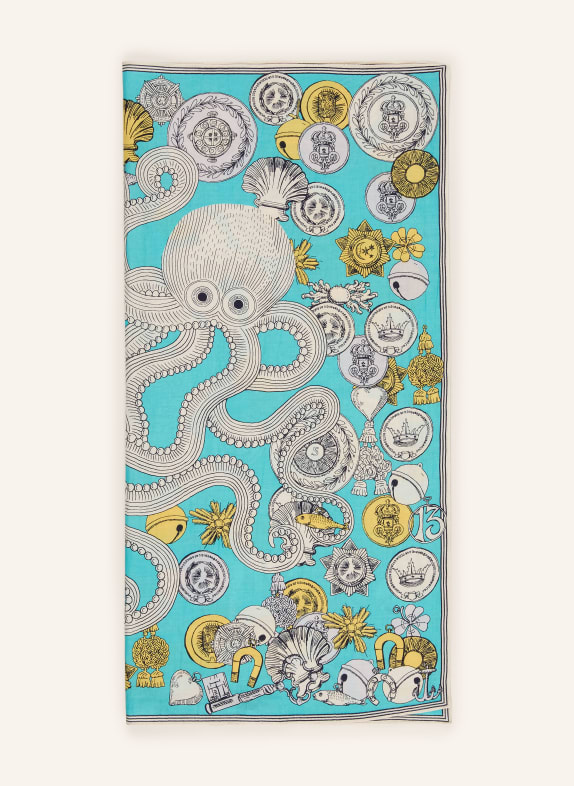 INOUI EDITIONS PIRANESI cloth TURQUOISE / CREAM / YELLOW
