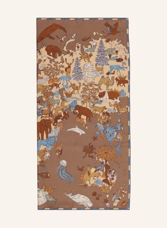 INOUI EDITIONS Seidentuch HELLBRAUN / BRAUN / HELLBLAU