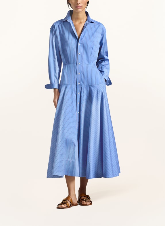 POLO RALPH LAUREN Hemdblusenkleid BLAU / ROT