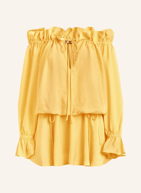 POLO RALPH LAUREN BIANCA off-the-shoulder dress DARK YELLOW
