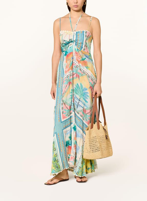 MISS JUNE Plážové šaty BRITNEY MODRÁ / ČERVENÁ / ZELENÁ