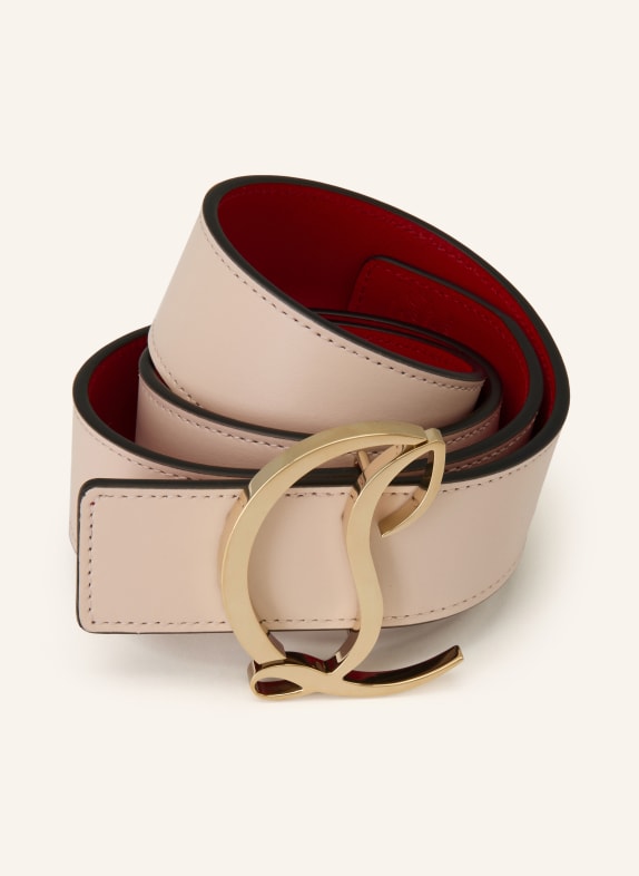Christian Louboutin Leather belt CL LOGO CREAM