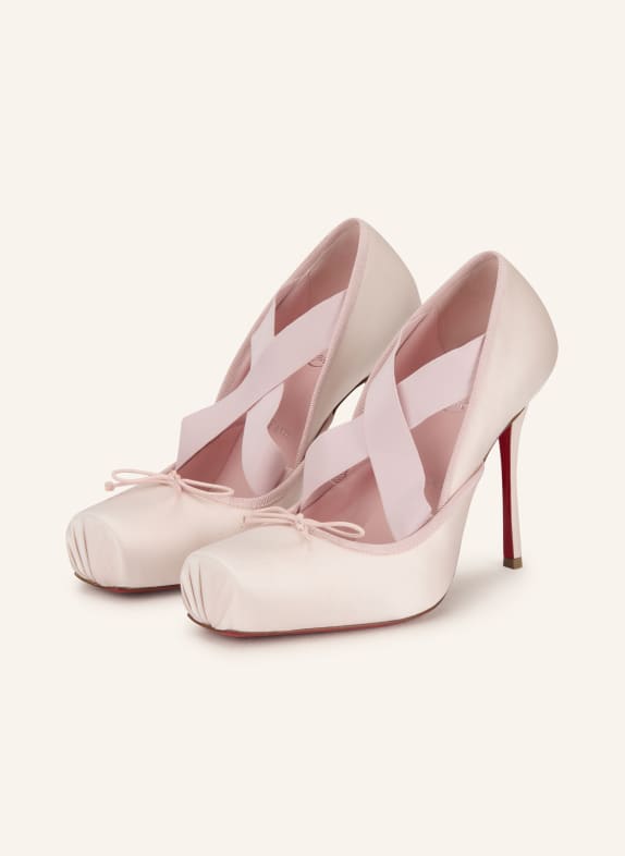 Christian Louboutin Czółenka Mary Jane CASSIASTIC 100 JASNORÓŻOWY