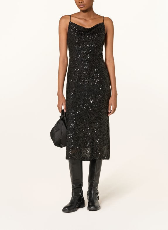 ESTHÉ Etuikleid mit Pailletten SCHWARZ