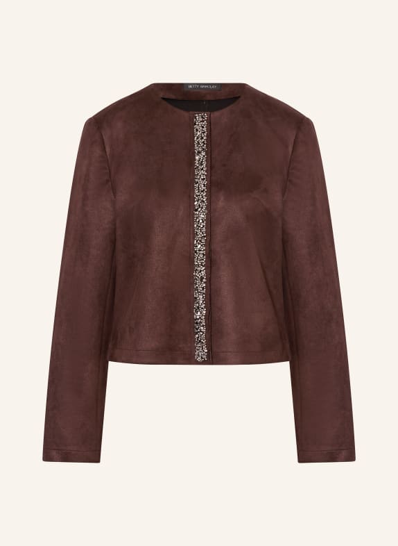 Betty Barclay Kastenjacke mit Schmucksteinen DUNKELBRAUN