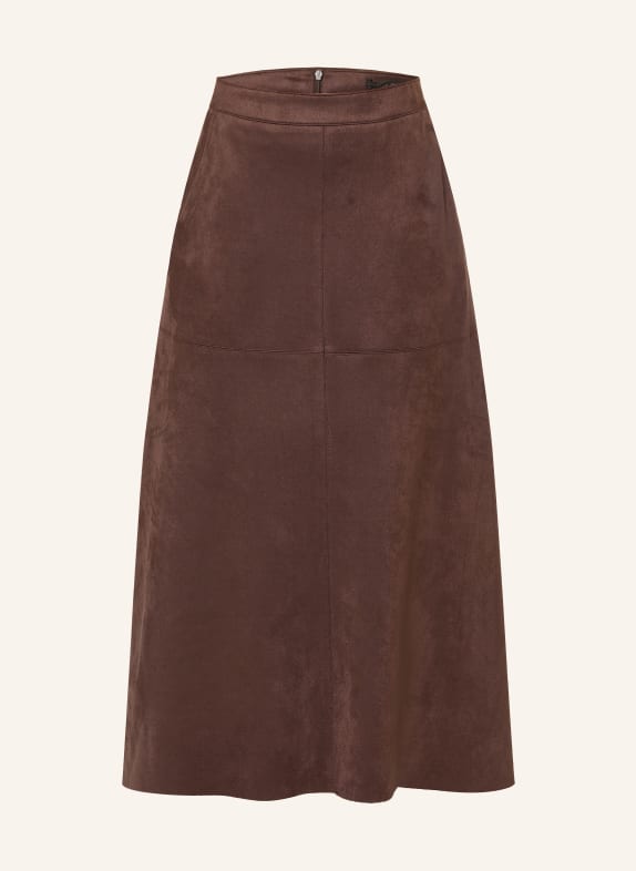 Betty Barclay Leather-look skirt BROWN