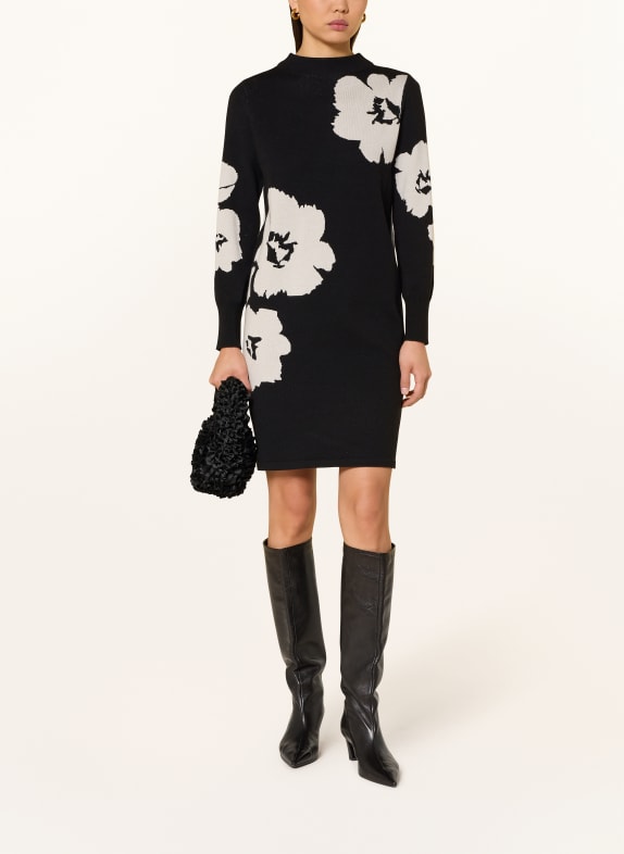 Betty Barclay Strickkleid SCHWARZ / HELLGRAU