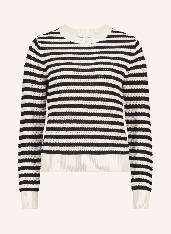 BETTY&CO sweter ECRU / CZARNY