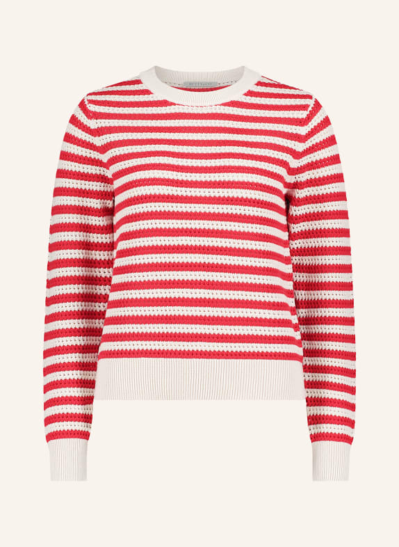 BETTY&CO sweter BIAŁY / CZERWONY