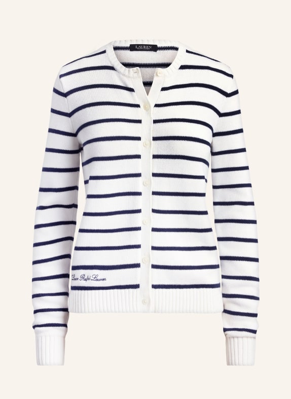 LAUREN RALPH LAUREN kardigan BIAŁY / GRANATOWY