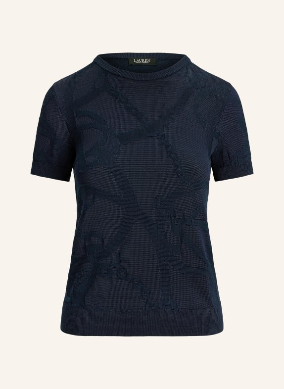 LAUREN RALPH LAUREN knit shirt DARK BLUE