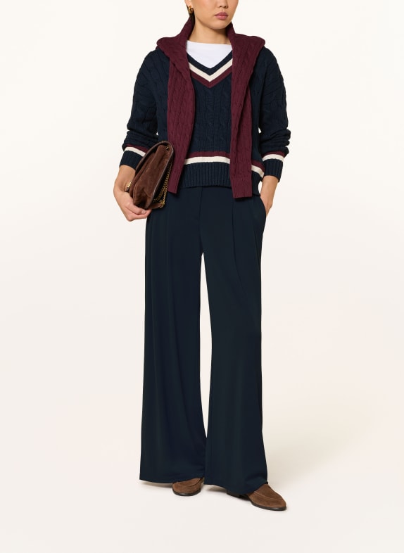 LAUREN RALPH LAUREN trui DONKERBLAUW / CRÈME / DONKERROOD