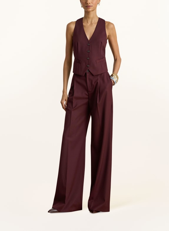 LAUREN RALPH LAUREN Gilet blazer en mélange de matières ROUGE FONCÉ