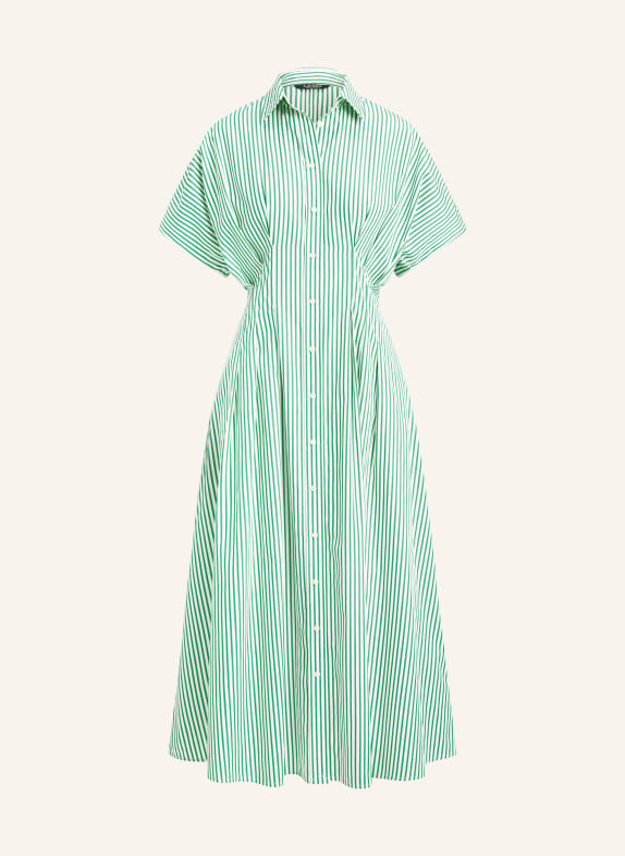 LAUREN RALPH LAUREN Košilové šaty ZELENÁ / BÍLÁ