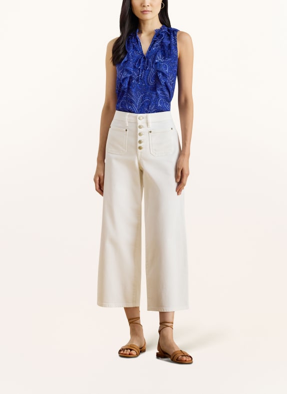 LAUREN RALPH LAUREN Blouse met volants BLAUW / LICHTBLAUW / DONKERBLAUW