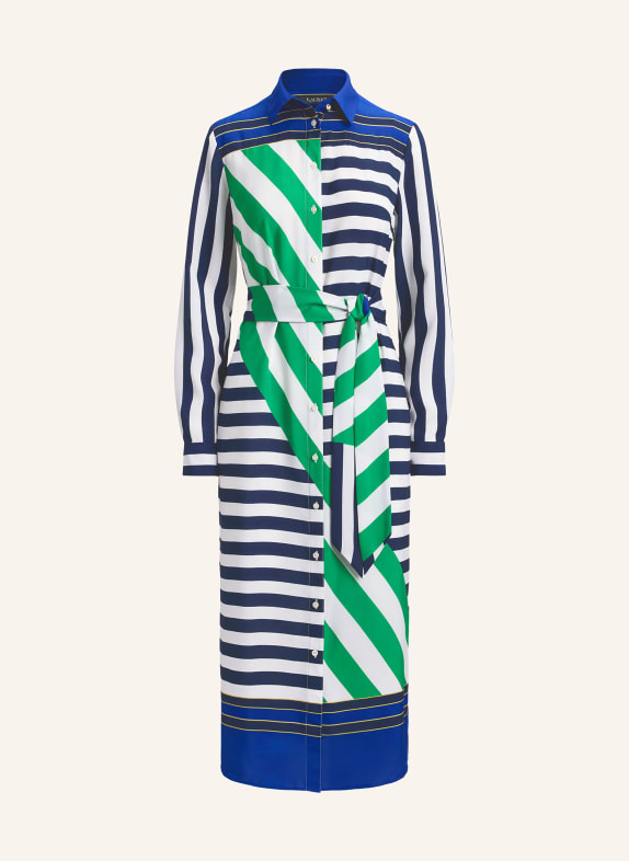 LAUREN RALPH LAUREN shirt dress DARK BLUE / GREEN / WHITE