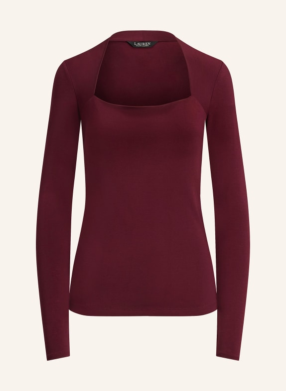 LAUREN RALPH LAUREN long-sleeved shirt DARK RED