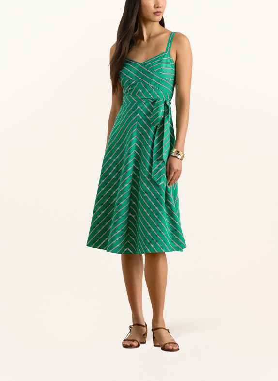 LAUREN RALPH LAUREN dress GREEN / WHITE / BLACK