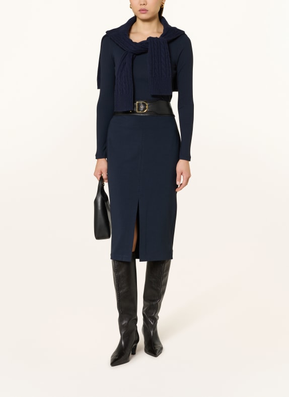 LAUREN RALPH LAUREN Jersey rok DONKERBLAUW / ZWART