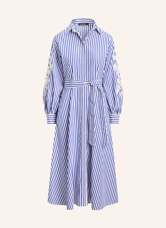 LAUREN RALPH LAUREN shirt dress BLUE / WHITE