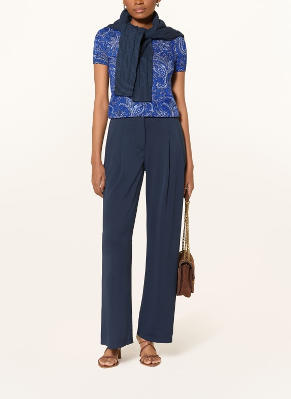 LAUREN RALPH LAUREN gebreid shirt BLAUW / LICHTBLAUW / ZWART