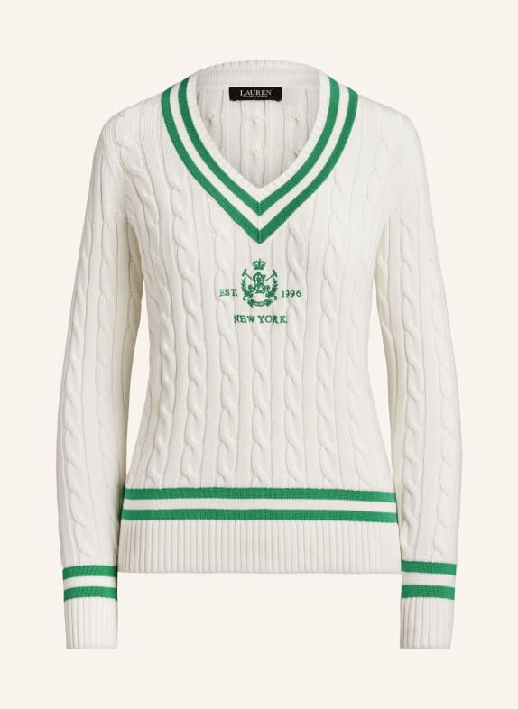 LAUREN RALPH LAUREN Pullover WEISS / GRÜN