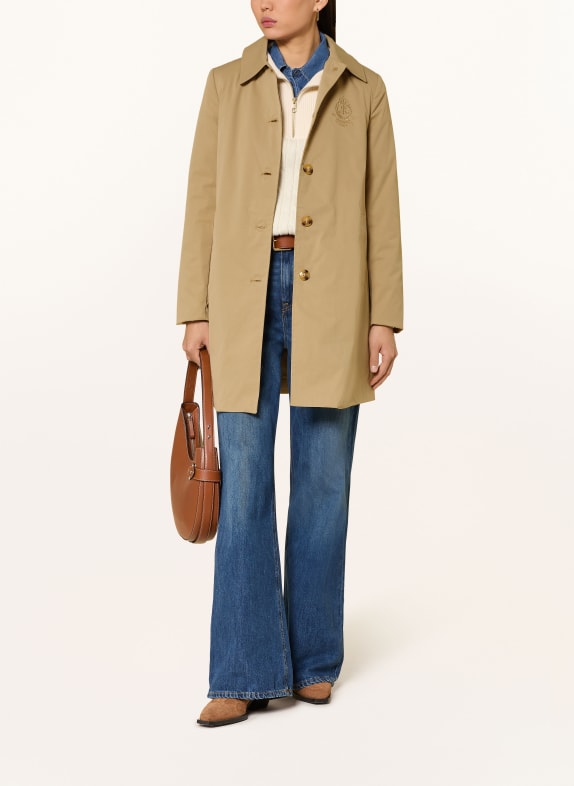 LAUREN RALPH LAUREN trench coat LIGHT BROWN