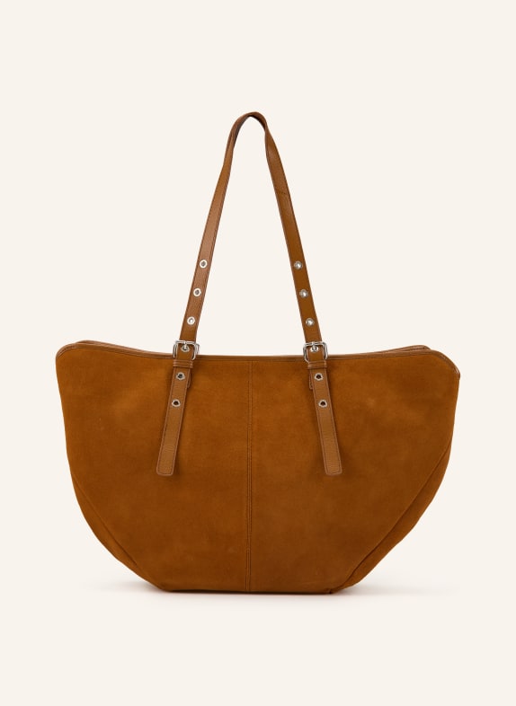 NÚNOO Torba na zakupy NORA z woreczkiem KONIAKOWY / SREBRNY