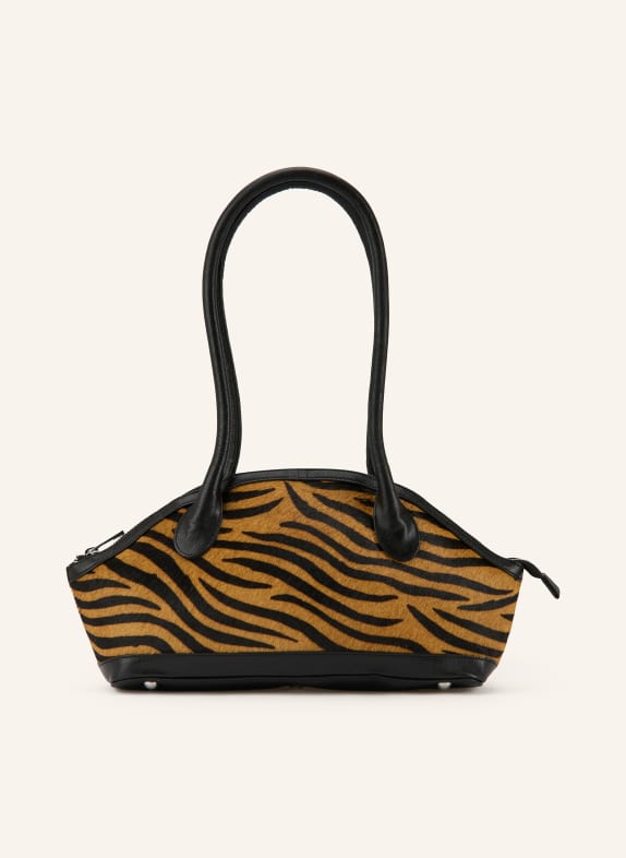 NÚNOO AYO STRIPES DELUXE shoulder bag BROWN / SILVER / BLACK