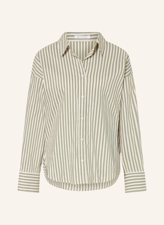 BETTY&CO Hemdbluse KHAKI / CREME