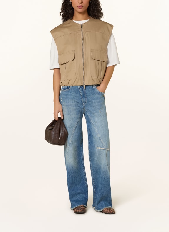 GANG Wide Leg Jeans 94CAROLINA 7773 destroyed midblue