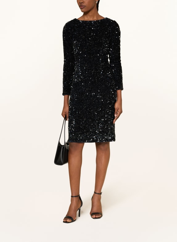 HOBBS SAWYER cocktail dress with sequins DARK BLUE