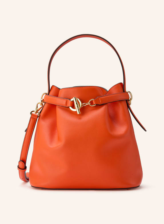 LAUREN RALPH LAUREN Torba typu sacooche BLAIKE MEDIUM POMARAŃCZOWY / ZŁOTY