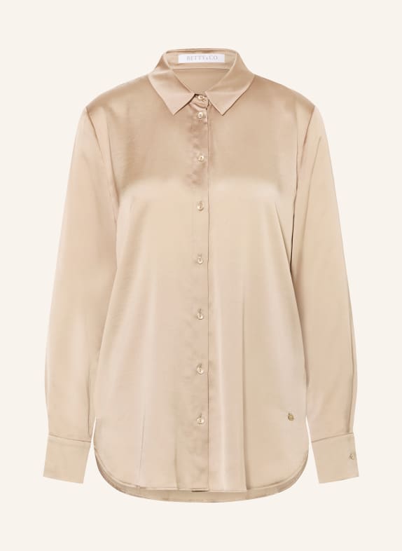 BETTY&CO Satinová košile BÉŽOVÁ