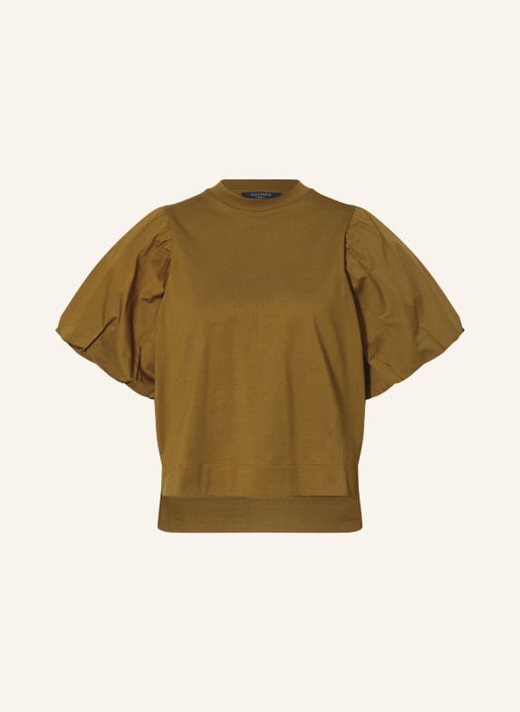 ALLSAINTS JESS T-shirt in a mix of materials OLIVE