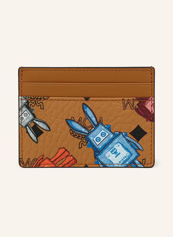 MCM Kartenetui AREN MINI COGNAC / ORANGE / BLAU