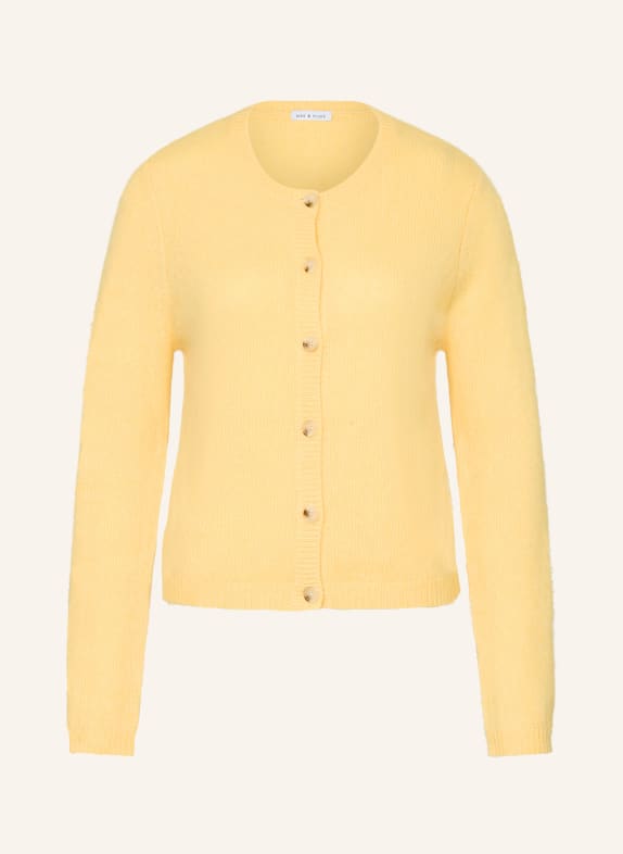 MRS & HUGS Strickjacke mit Cashmere DUNKELGELB