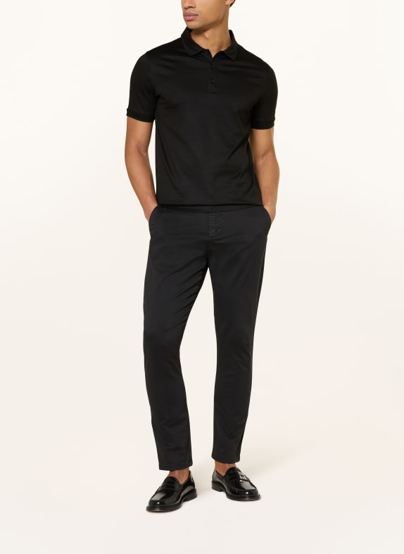 PAUL Tricou polo din jersey NEGRU