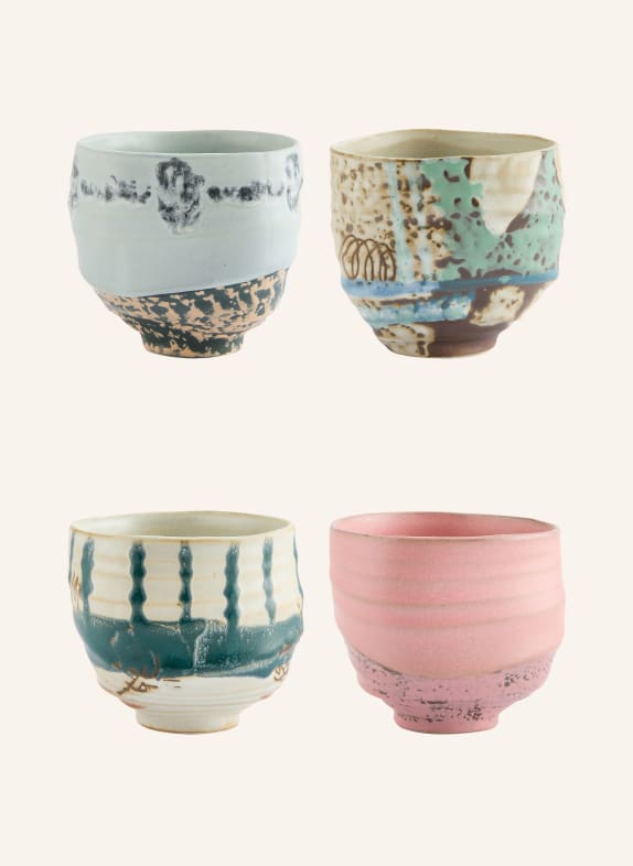 hkliving 4er-Set Becher ROSA / HELLBLAU