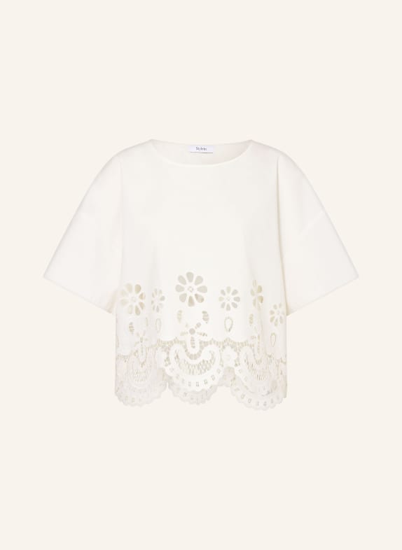 Stylein Blouse shirt with eyelet lace ECRU