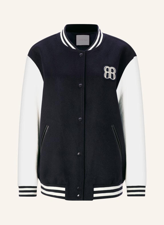 Rich & Royal College-Jacke DUNKELBLAU / WEISS