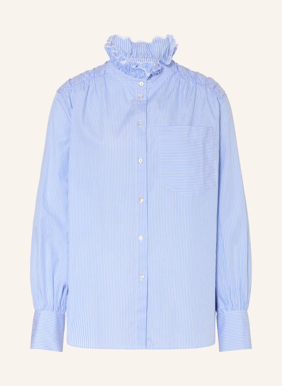 Rich & Royal Bluzka z falbanami JASNONIEBIESKI / BIAŁY