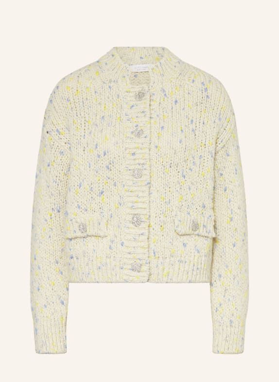 Rich & Royal Sweter z błyszczącą przędzą KREMOWY / JASNOZIELONY / JASNONIEBIESKI